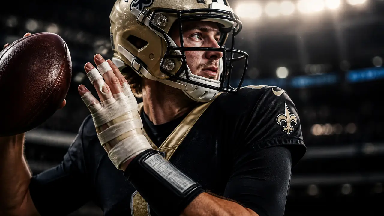 Tyler Shough plays through two broken bones in his non-throwing hand cover